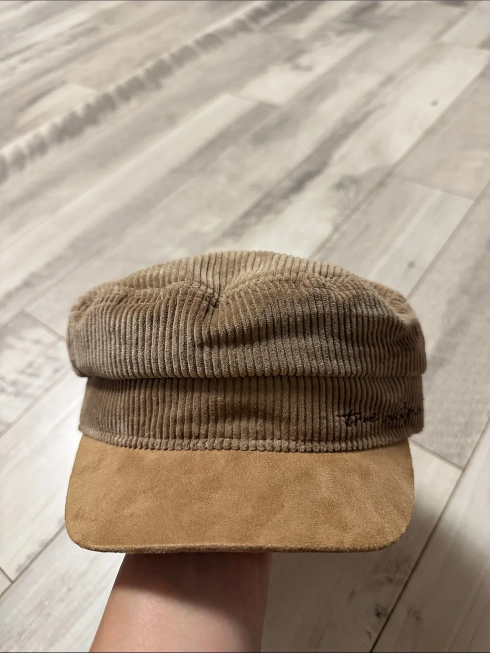 True Religion Corduroy Baker Cap in Brown